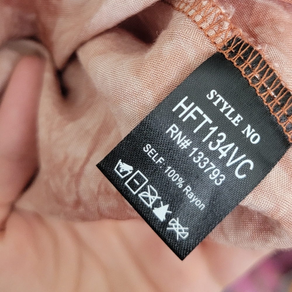 Vici Swing Into Spring Brown Tie Dye Lace Cami Size Medium - Picture 7 of 7